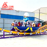 Manèges pour enfants miniatures Sanly : Attractions portables pour parcs d'attractions, carnavals extérieurs, équipement monté sur remorque, Octopus et UFO volant
