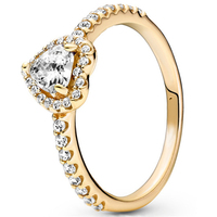 Nouvelle bague en argent plaqué S925 avec zircon taillé en forme de cœur et hexagone, motif couronne et nœud d'amour, bijou de luxe pour femme, idéale pour mariage, fête ou usage quotidien