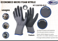 NMSHIELD — gants mécaniques en nitrile de calibre 15, spandex, mousse respirante maxflex, idéales pour la mécanique, CE 4121X