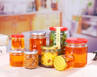 45ml 85ml 100ml 180ml 280ml 380ml 500ml 730ml Pot en verre carré hexagonal transparent de qualité alimentaire pour sauce à confiture de noix pâte de citron miel