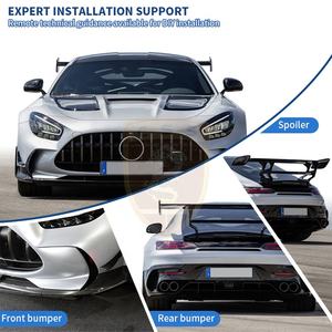 Halb-Carbon-Fiber-Auto-Frontstoßstange Motorhaube Heckspoiler Seitenschweller <span class=keywords><strong>Bodykit</strong></span> für Mercedes-Benz AMG GT <span class=keywords><strong>Black</strong></span> <span class=keywords><strong>Series</strong></span> - Product Image 4
