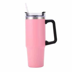 Venta al por mayor para comercio transfronterizo: Nueva taza para coche de 30 oz con asa y pajita, de acero inoxidable 304, a prueba de fugas, con aislamiento al vacío de doble pared, Ice King - Product Image 5