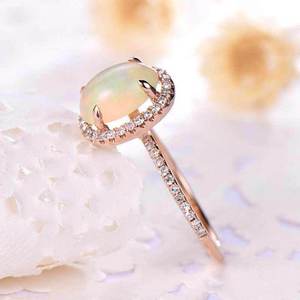 Anello Effetto Opale per Donne, Elegante Stile Occidentale, Accessorio da Dito alla Moda per Feste, Regalo - Product Image 3