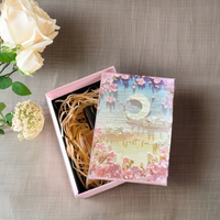 Caja de regalo de pintura al óleo con logotipo personalizado de Advanced Sense Beautiful Heaven Earth Cover para Nochebuena Impresión de huecograbado de papel duradero