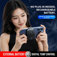 Radiateur portable pour téléphone de jeu avec clip de fixation, ventilateur de refroidissement, dissipateur thermique semi-conducteur et affichage de la température
