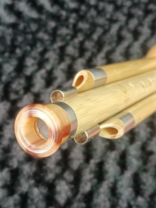 Flauta Profesional de Bambú Dorado Hulusi, Flauta de Calabaza Natural, Tono C-B-F-G, Instrumento Musical Tradicional Étnico Chino - Product Image 4
