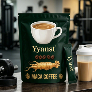 กาแฟมาคาเพิ่มพลังธรรมชาติแบบซองเดี่ยว สีเขียวเข้ม บรรจุในซองตั้งได้ สำหรับผู้ชาย เพิ่มความทนทานและสุขภาพที่ดีในทุกวัน รับผลิตแบบ OEM - Product Image 6