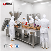Équipement d'usine de transformation de viande : Remplisseuse automatique sous vide pour saucisses, bâtonnets de viande, salami et hot-dogs, moteur 3 tonnes/h 380V