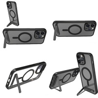 Casing Magnetik untuk iPhone 13 12 Plus Anti-jatuh, Case HP untuk iPhone 16 Pro Max 17 Air 15 14 11 dengan Stand