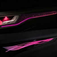 Kit d'éclairage d'ambiance intérieur pour Ford Focus 2019-2022 Glefon, 64 couleurs, contrôle par application, 12V 3-5W, Plug and Play, lampe d'ambiance