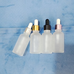 4 unids/lote 30ML suero de vidrio esmerilado botella de aceite para el cabello oro plata Rosa Oro Negro cuentagotas cuerpo botellas de aceite esencial - Product Image 1