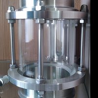 Indicateur de niveau à visée en acier inoxydable 304, raccords de tuyauterie à bride polie