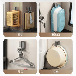 ตะขอแขวนอ่างล้างหน้าติดผนังสแตนเลส รูปทรงสี่เหลี่ยมผืนผ้า ชั้นวางของในห้องน้ำแบบยืดหดได้ อุปกรณ์แขวนอ่างอาบน้ำแบบยืดหดได้ ทนทาน - Product Image 5