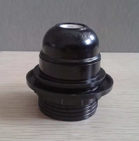 Lámpara de pie E27 portalámparas diente entero Cuerpo de baquelita negro tornillo autoblocante enchufe de bombilla accesorios de iluminación DIY