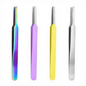 Pinzas Profesionales para Cejas de Acero Inoxidable, Ecológicas y Ligeras, con Punta Inclinada para Uso Comercial - Personalización con Logotipo - Product Image 1