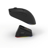 M03PRO souris de jeu sans fil BT rétroéclairée RVB à trois modes affichage à écran numérique mince ergonomique étanche concept