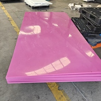 Plaque en UHMWPE vierge violet sur mesure, fabriquée en Chine, OEM ODM, découpée sur mesure, anti-corrosion, plaque en plastique UHMWPE