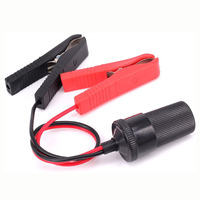 Adaptateur femelle pour allume-cigare de voiture avec pince crocodile pour batterie 12V, rallonge de séparateur de cigarette
