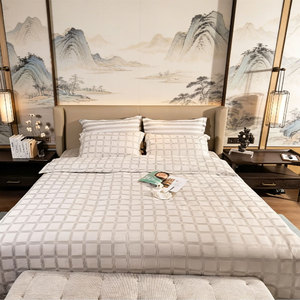Ensemble de literie en graphène avec logo personnalisé, luxe, pour la maison et l'hôtel, doux et respectueux de la peau - Product Image 1