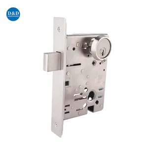 Stainless Steel 304 Wooden Door Lock Storeroom Function Double Cylinder Door Lockset