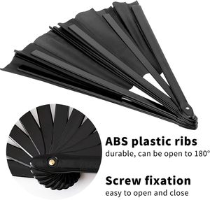 Custom 33cm Personalized Large Colorful Plastic Folding Hand <b>Fan</b> Kung Fu <b>Rave</b> Clack <b>Fans</b> for Men/Women Festival Dance Gifts - Product Image 3
