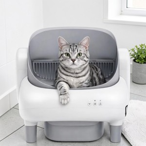 Caja de Arena para Gatos de Gran Capacidad 76L, Autolimpiable, Fácil de Limpiar, Control de Olores, Duradera, Anti-Dispersión, con Cajón Extraíble para Residuos, Inteligente - Product Image 1