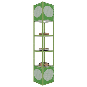 4 Katlı Kare Yuvarlak Katlanabilir Açılır Vitrin Rafları Geri Çekilebilir Döner Kule - Product Image 5