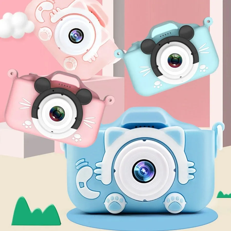 Appareil Photo numérique LCD pour enfants, Mini appareil Photo de dessin animé, chat, cadeaux de jeu pour enfants, autocollants Photo DV, populaire au japon