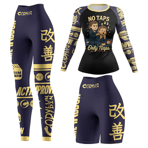 OEM/ODM Ensembles de compression pour femmes à manches longues BJJ MMA Anti-UV UPF50 T-shirt à séchage rapide Leggings Collants Shorts Rashguards Combinaisons de sport - Product Image 2
