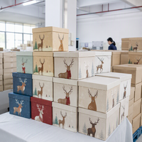 Coffret cadeau de Noël chaleureux pour la famille, sac en papier pour les fêtes de Noël, emballage cadeau