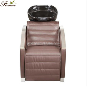 Chaise de shampooing en cuir synthétique moderne avec fonction de lavage du dos et de massage pour salon de coiffure - Product Image 5