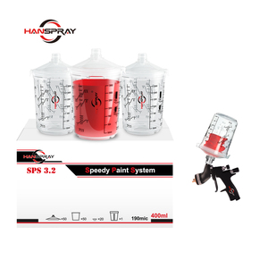 Pistolet de peinture sans air HANSPRAY 400ML avec système de gobelet de préparation pour la peinture de carrosserie <span class=keywords><strong>automobile</strong></span>, qualité industrielle supérieure - Product Image 5