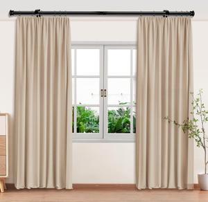 Tringle à <span class=keywords><strong>rideau</strong></span> télescopique en acier robuste, résistante à la rouille, pour l'intérieur et l'extérieur, pour plafond <span class=keywords><strong>ou</strong></span> fenêtre murale - Product Image 3