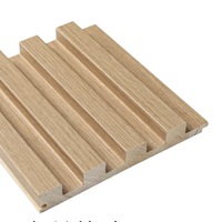 Rejilla de madera maciza de estilo moderno Paneles de pared decorativos Función antiestática Solución de diseño gráfico