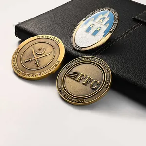 Design Maker 3D Zinc Alloy Gold Silver Brass Copper Metal Logo Coins Custom Made Souvenir Challenge Uae Souvenir Coins