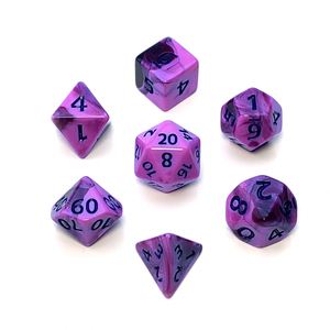 Juego de Dados Acrílicos Morados de Alta Calidad para Juegos de Rol Poliédricos DND - Product Image 2