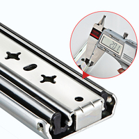 Glissière de tiroir à extension complète à fermeture douce WASHINGST, en acier laminé à froid, modèle H2053Z, 12-30 pouces, avec amortisseur à billes