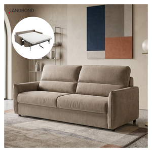 Canapé-<span class=keywords><strong>lit</strong></span> convertible <span class=keywords><strong>3</strong></span> places moderne en tissu, structure métallique, double usage, pour hôtel et salon - Product Image 1