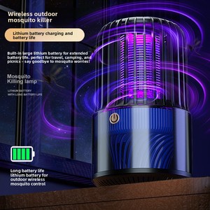 Lampe anti-moustiques électrique à choc lumineux et sonore, rechargeable par USB, non toxique, pour usage domestique et extérieur, avec une portée de 41 mètres. - Product Image 2