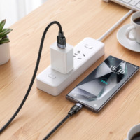 KAKUSIGA 2M Kabel Data Pengisian Cepat Tipe-C Silikon, Output 25W & Kabel Lunak OD4.5mm untuk Perangkat Seluler