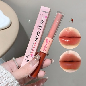 Long-Wearing Double-Head Lip Gloss | <strong>Matte</strong> &amp; Mirror Gloss Dual Finish, Watery Creamy Texture, 2-In-1 <strong>Lipstick</strong> &amp; Lip Color - Product Image 5