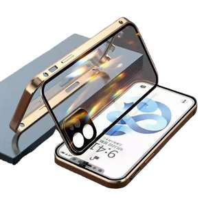 Nuovo metallo magnetico adsorbimento per <span class=keywords><strong>iPhone</strong></span> <span class=keywords><strong>13</strong></span> <span class=keywords><strong>Pro</strong></span> Max <span class=keywords><strong>con</strong></span> <span class=keywords><strong>fotocamera</strong></span> copertura di <span class=keywords><strong>protezione</strong></span> per obiettivo per 12 11 <span class=keywords><strong>Pro</strong></span> XR XS doppio lato cassa di vetro - Product Image 1