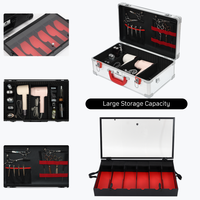 Mallette de Barbier Professionnelle Portable pour Salon, Boîte à Outils de Voyage, Trousse de Rangement pour Coiffeurs, Coffret de Coiffure