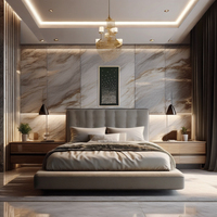 Cadre de boîte d'ombre en plastique de décoration de pierre d'or d'art de mur de roche moderne fait à la main pour la décoration murale de couloir de salon décor à la maison