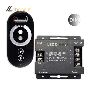 Vỏ sắt Led điều khiển DC 12V 24V 18A công suất cao màu duy nhất dải ánh sáng PWM tín hiệu Dimmer + Cảm ứng đầy đủ RF không dây từ xa - Product Image 1
