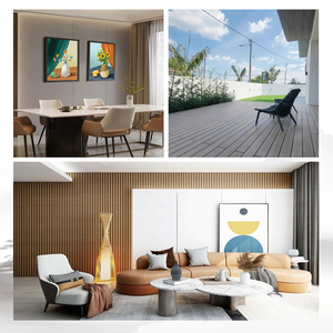 Modern Geometrik Yangına Dayanıklı Su Geçirmez Çizilmez Otel Ev Tipi Duvar Panelleri <span class=keywords><strong>PVC</strong></span> Kaplı Ahşap Plastik Kompozit Levhalar - Product Image 3