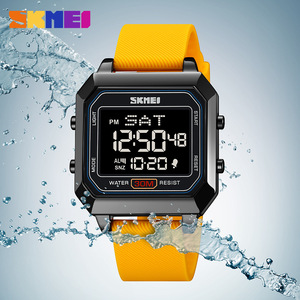Skmei Men's <b>Digital</b> Watch 30M Water Resistant Silicone Strap Alarm <b>Clock</b> Sports Outdoor Watch - Product Image 3
