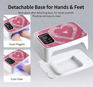 Lámpara UV LED para Uñas con Decoración de Corazón de Diamantes de Imitación, Diseño de Almohada para Manos, Luz de Curado de Gel para Dos Manos, Lámpara de Manicura para Salón de Uñas, Venta al por Mayor - Product Image 4