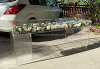 Location d'accessoires pour événements de mariage, mobilier de réception, table à gâteau transparente, table fantôme, table à fleurs en acrylique à vendre