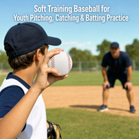 Ballon de softball d'entraînement léger et souple, design à coutures surélevées, 12 pouces, 12 onces, recouvert de cuir, imprimé soyeux, pour l'entraînement quotidien des jeunes amateurs 6